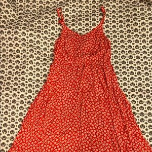 Springtime Red Flower Dress